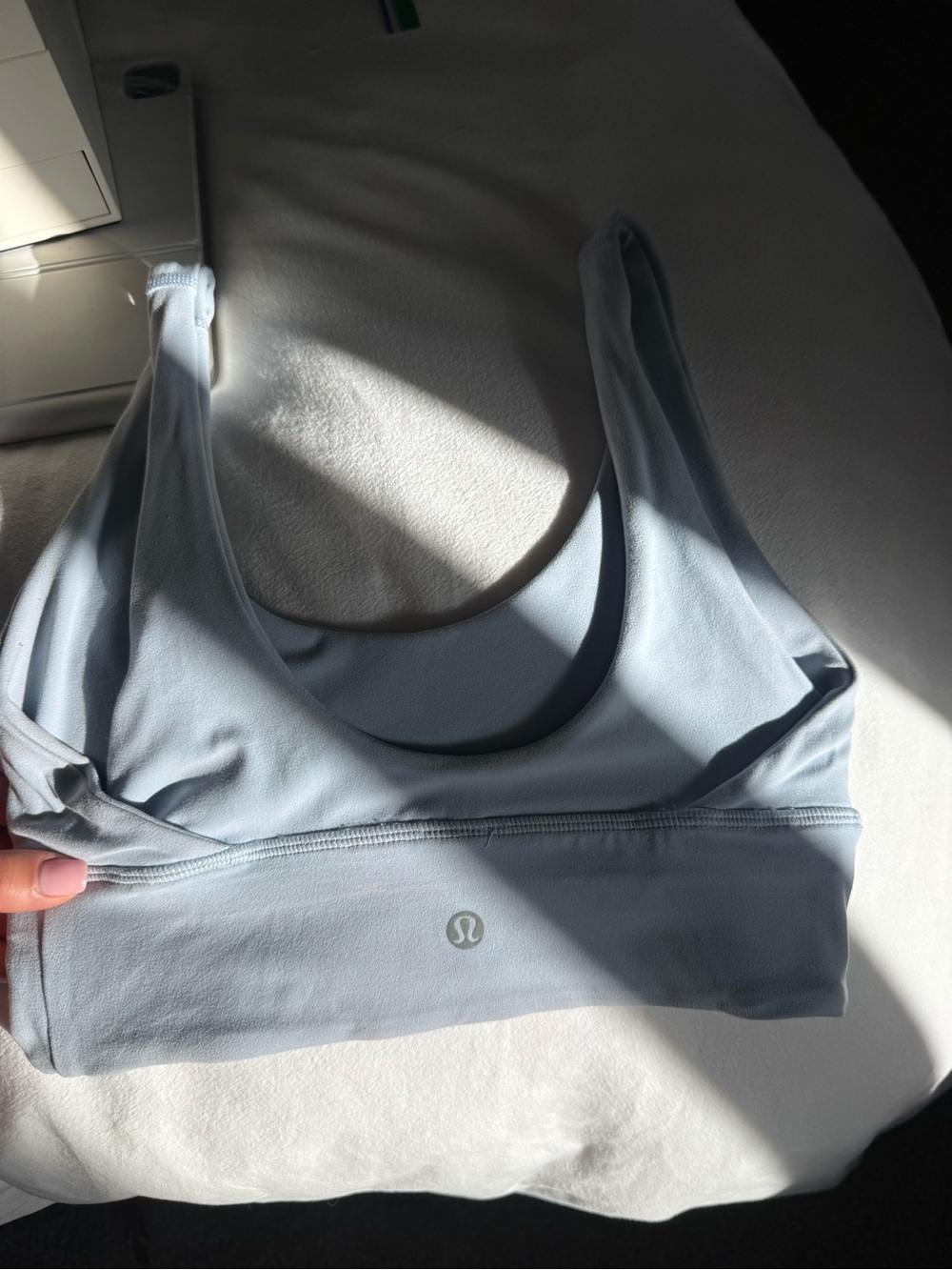 lululemon athletica Pale Blue Scoopback Sports Bra